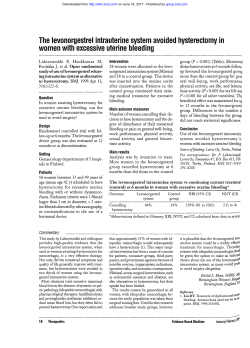The levonorgesirel intrauterine system avoided hysterectomy in