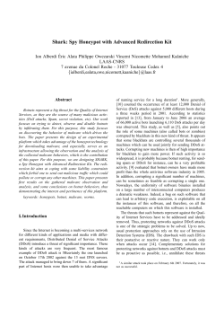 Shark: Spy Honeypot with Advanced Redirection Kit - LAAS-CNRS
