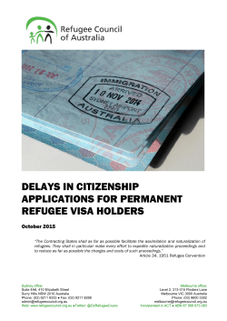 Delays in Citizenship Applications for Permanent Refugee