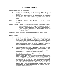 PLEDGE OF ALLEGIANCE