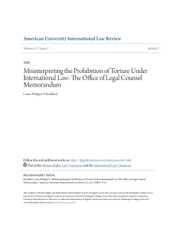 Misinterpreting the Prohibition of Torture Under International Law