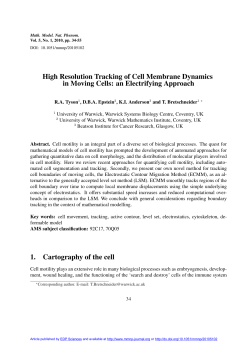 High Resolution Tracking of Cell Membrane Dynamics in Moving
