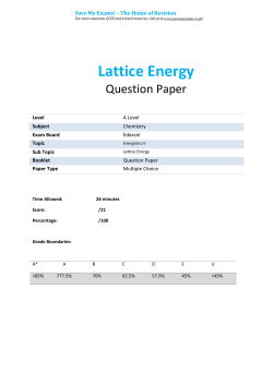 Lattice Energy - SAVE MY EXAMS!
