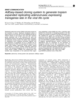 AdEasy-based cloning system to generate tropism