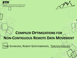 compiler optimizations for non-contiguous remote data movement