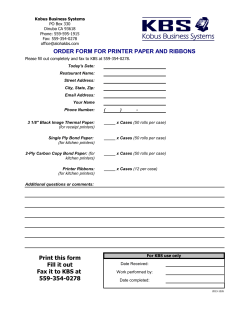 ORDER FORM FOR PRINTER PAPER AND RIBBONS Print this