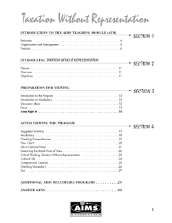 Taxation Without Representation