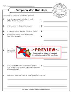 European Map Questions - Super Teacher Worksheets