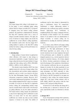 Integer DCT-based Image Coding