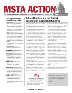 Education issues not listed as session accomplishments