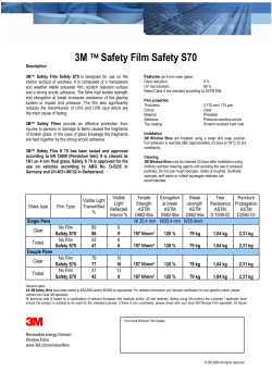 3M™ Safety Film Safety S70