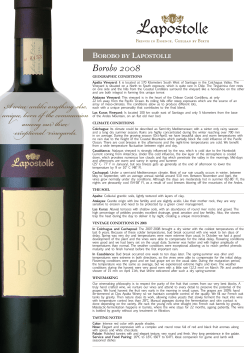 A wine unlike anything else, unique, born of the
