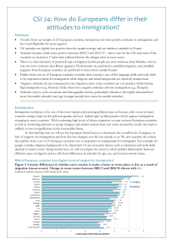CSI 24: How do Europeans differ in their attitudes to immigration?