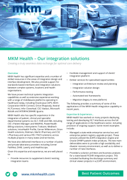 MKM Health &ndash; Our integration solutions