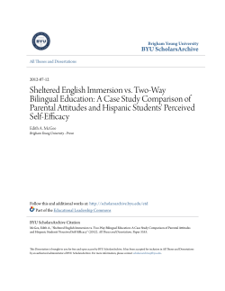 Sheltered English Immersion vs. Two
