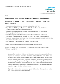 Intersection Information Based on Common Randomness