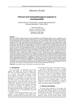 Clinical and histopathological aspects in otomastoiditis