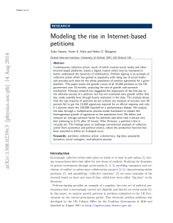 Modeling the rise in Internet-based petitions