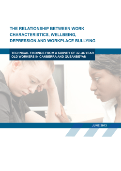 The relationship between work characteristics, wellbeing