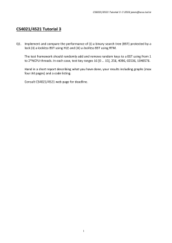 CS4021/4521 Tutorial 3
