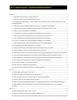 2017 Laptop Program - Frequently Asked Questions