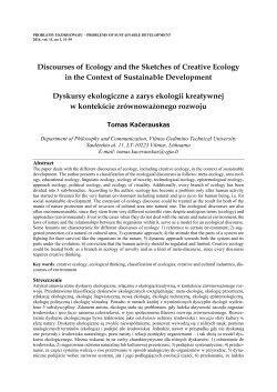 problemy ekorozwoju &ndash; problems of sustainable development