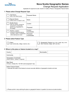 Nova Scotia Geographic Names