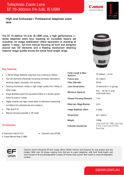 Telephoto Zoom Lens EF 70-300mm f/4