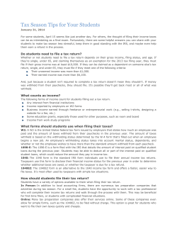 Tax Season Tips for Your Students