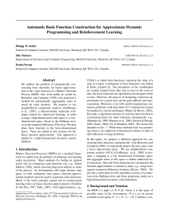 Automatic Basis Function Construction for Approximate Dynamic