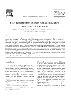 Exact geometries from quantum chemical calculationsq