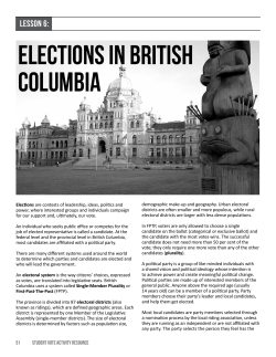 elections in british columbia