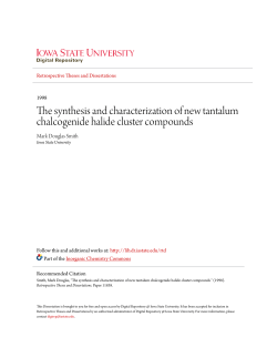 The synthesis and characterization of new tantalum chalcogenide