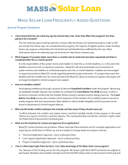 mass solar loan frequently asked questions