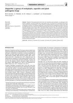 Diaporthe: a genus of endophytic, saprobic and