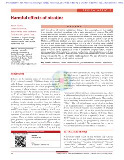 Harmful effects of nicotine - edizioni scripta manent planet