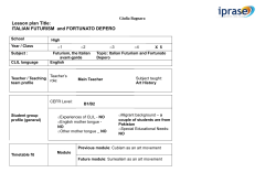 lesson plan - ITALIAN FUTURISM - Trentino Trilingue