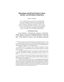 Stereotype and School Pushout