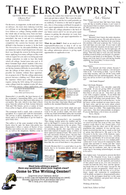 The Elro Pawprint - Eleanor Roosevelt High School