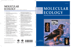 MOLECULAR ECOLOGY Published by Blackwell Publishing
