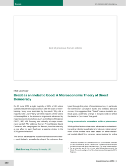 Brexit as an Inelastic Good: A Microeconomic Theory of Direct
