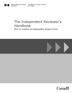 The Independent Reviewer`s Handbook