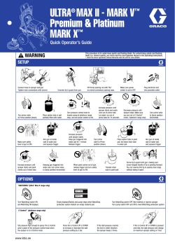 Operation instruction for Graco Mark V