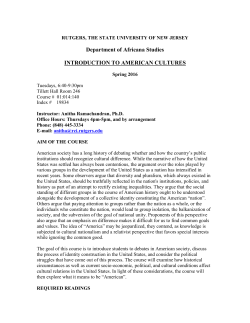 American Cultures Syllabus Spring 2016