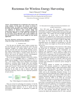 Rectennas for Wireless Energy