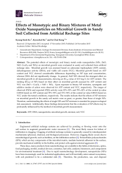Effects of Monotypic and Binary Mixtures of Metal Oxide