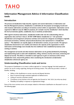 Advice 06 Information Classification tools