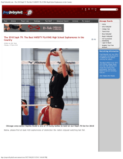 PrepVolleyball.com - The 2010 Soph 79: The Best VARSITY