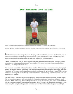 Don`t Fertilize the Lawn Too Early - Leon