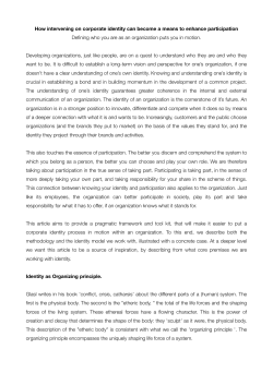 How intervening on corporate identity can become a